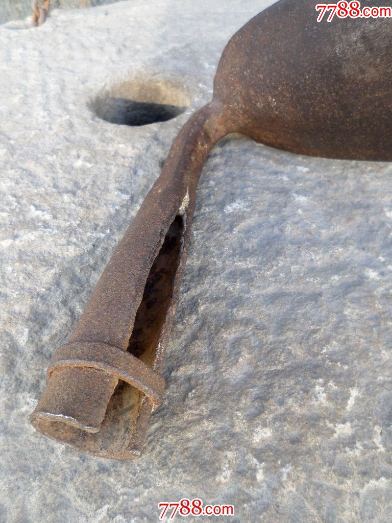 古董文玩民俗杂项怀旧金属铜铁铝老物件收藏品手工铁器老农具铁锄