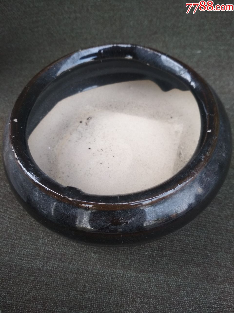 包老黑釉陶瓷笔洗摆件