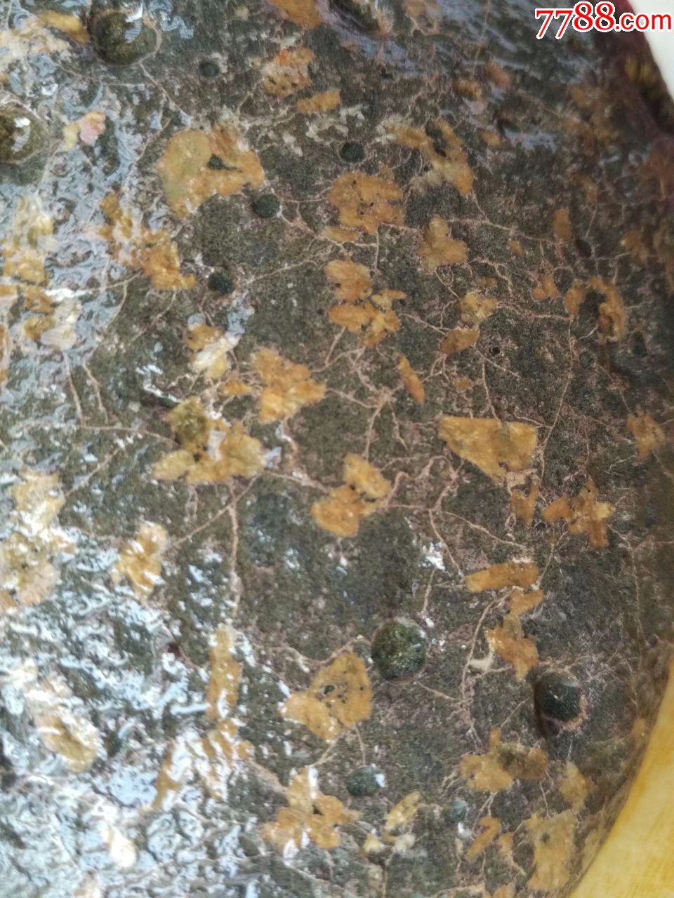 洛阳精品梅花玉原石13石型完整重约19斤金花金线缠丝网纹