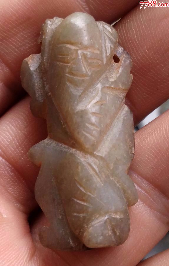 明代和田玉人物挂件