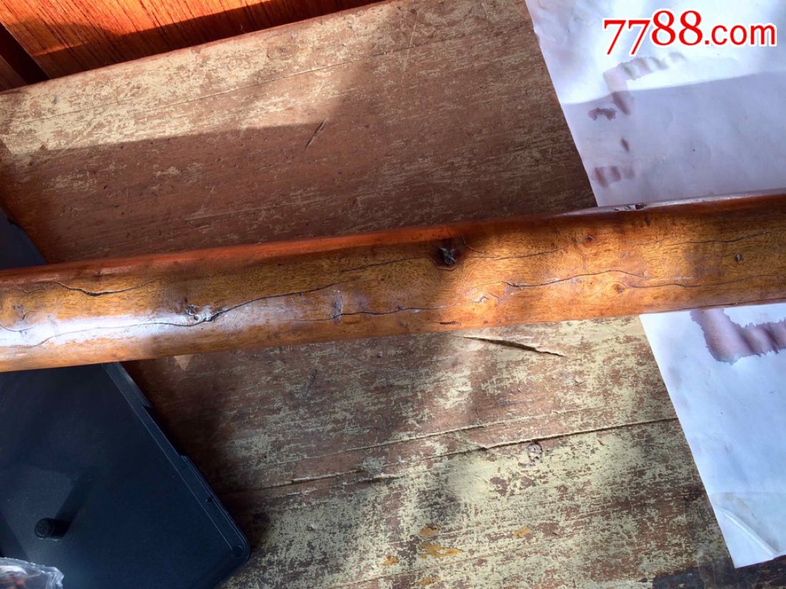 明代金丝楠木特大老称杆