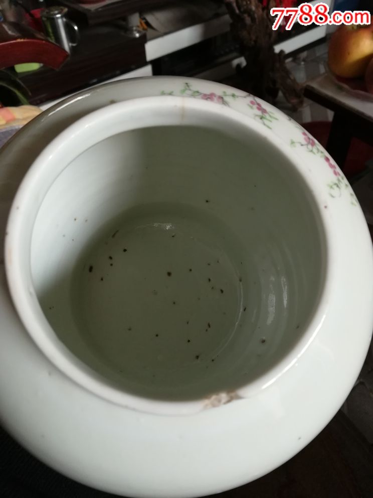 民国名家程和顺彩绘桃花侍女将军罐