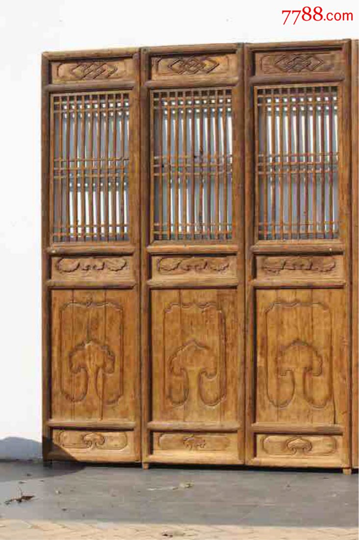 明代楠木隔门尺寸宽63高不算出头高245