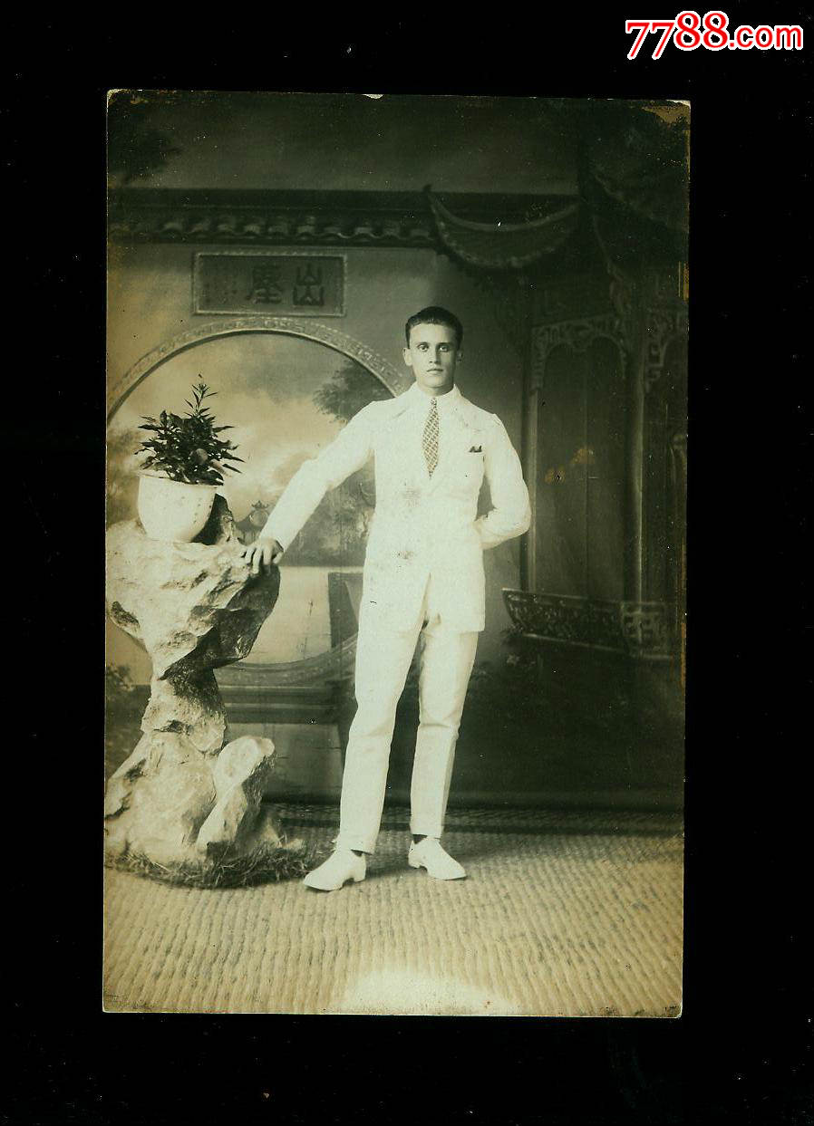 外国人中国景民国照片式明信片尺寸135x9