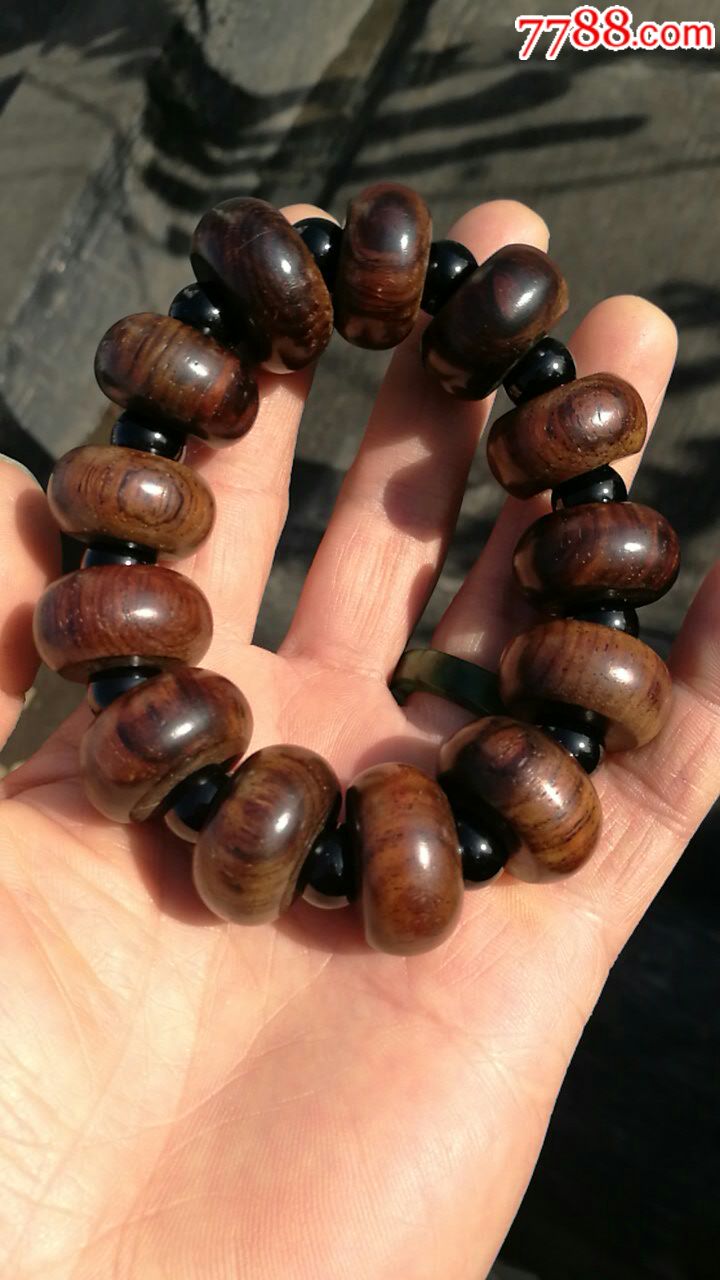 13颗精品黄花梨算珠老料货头手串!