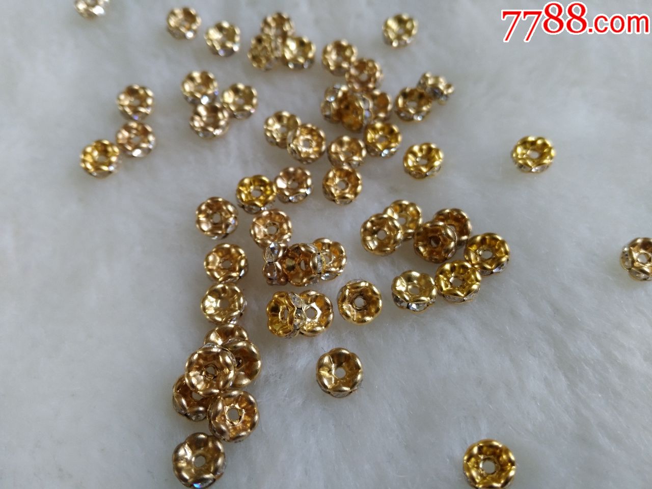 diy饰品配件-金色水钻5mm