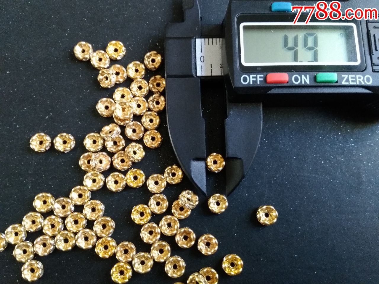 diy饰品配件-金色水钻5mm
