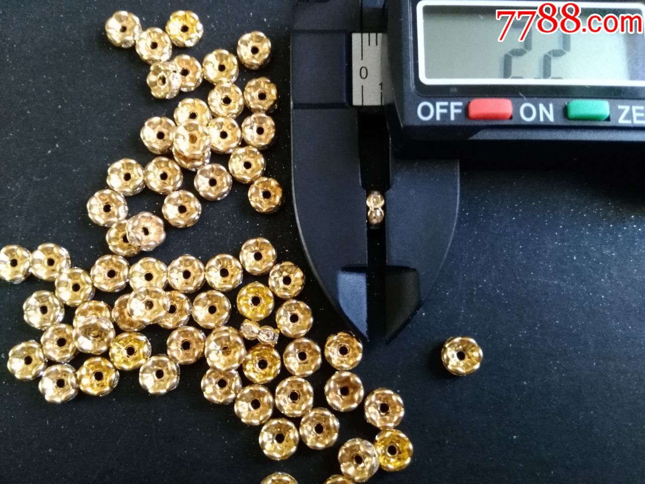 diy饰品配件-金色水钻5mm