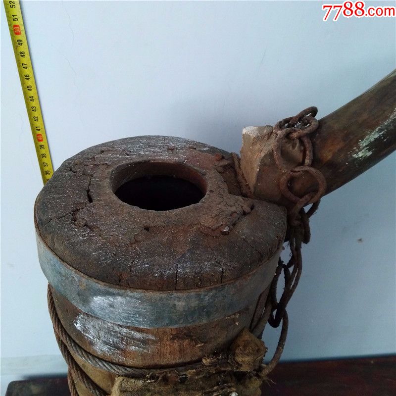 民俗老木艺影视道具老辘轳手摇打水机老旧农具旅游景区装饰酒楼茶