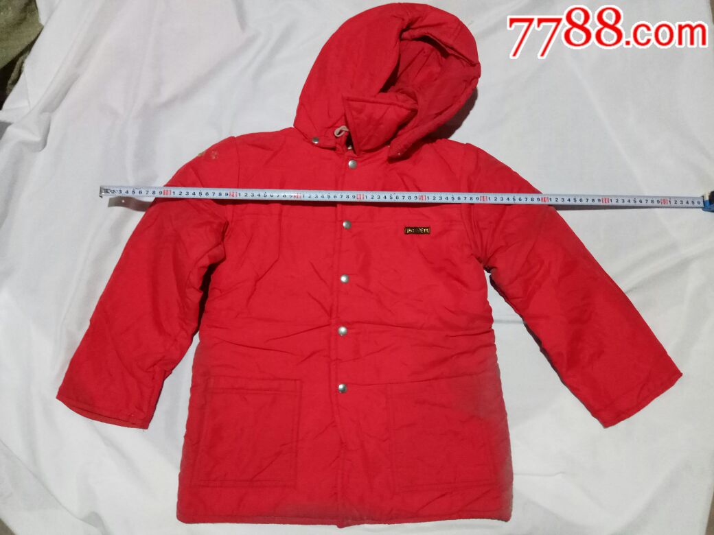 七八十年代库存,中国牌女士红色棉衣外套(天津红旗综合工厂)