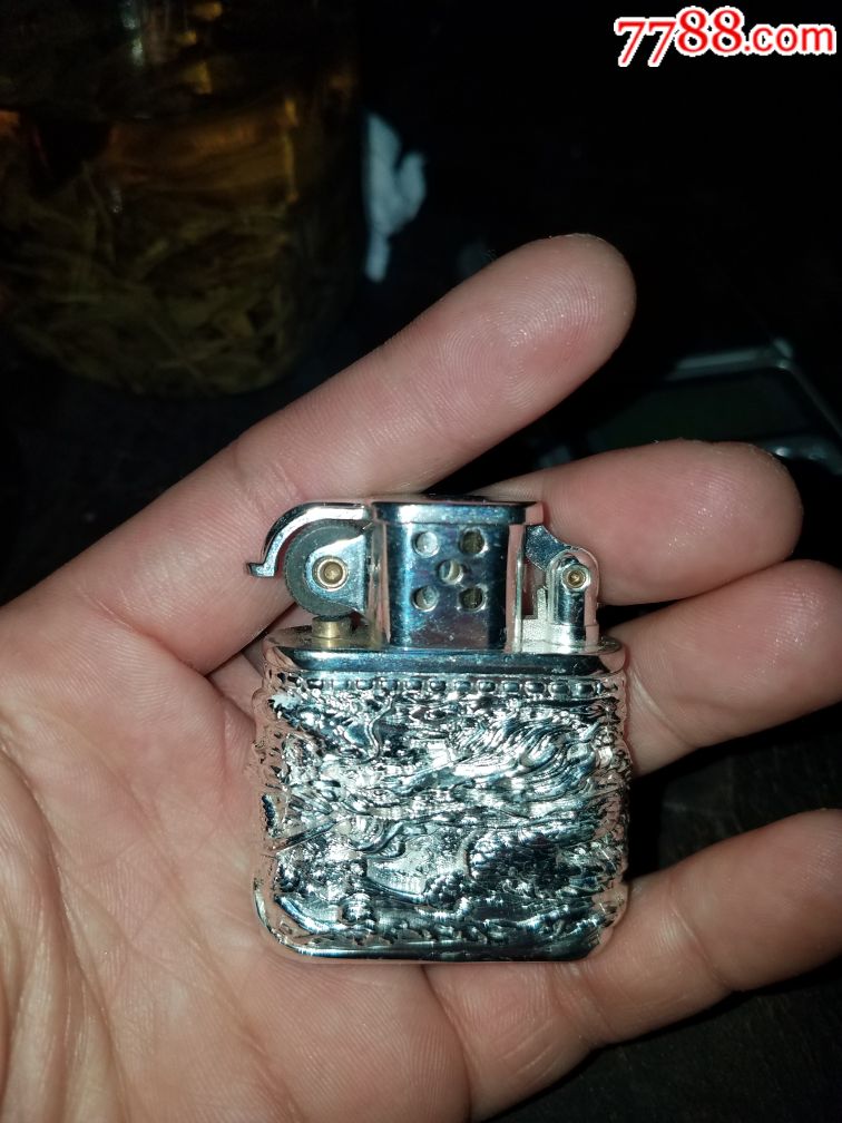 精品顶级厚重纯银佐罗打火机,一次就着,83克
