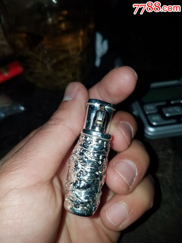 精品顶级厚重纯银佐罗打火机,一次就着,83克