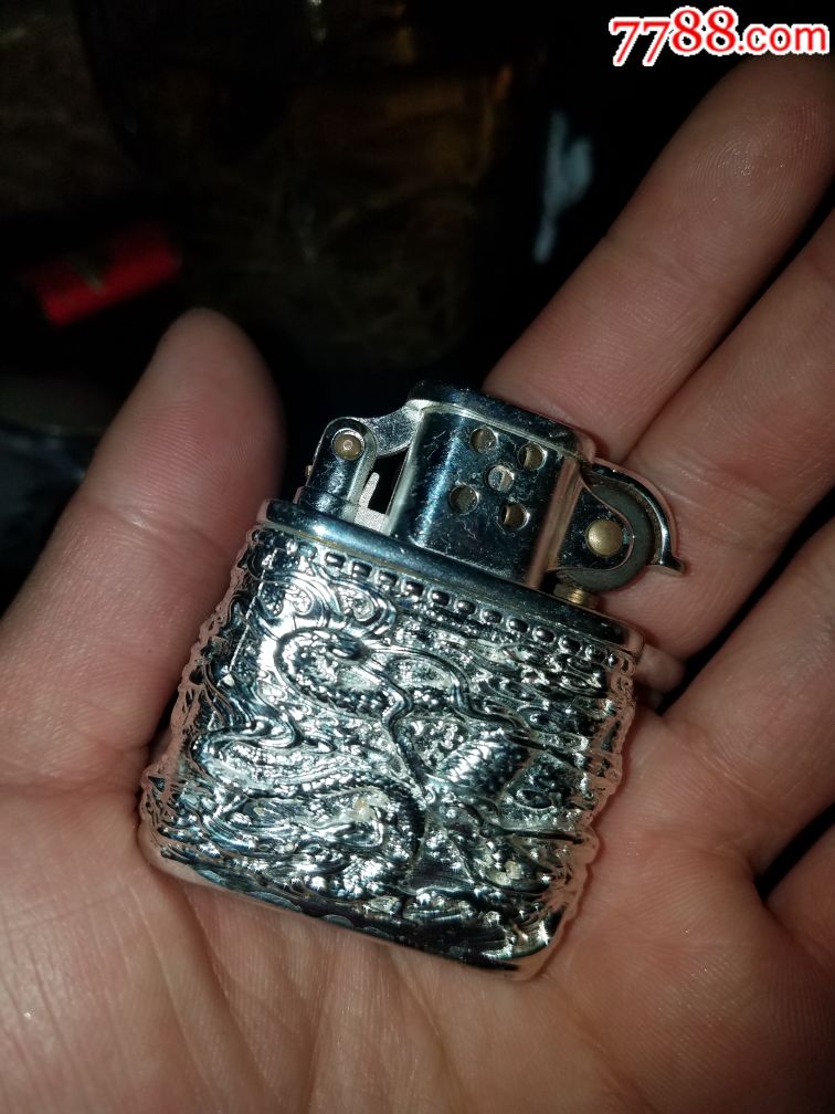 精品顶级厚重纯银佐罗打火机,一次就着,83克