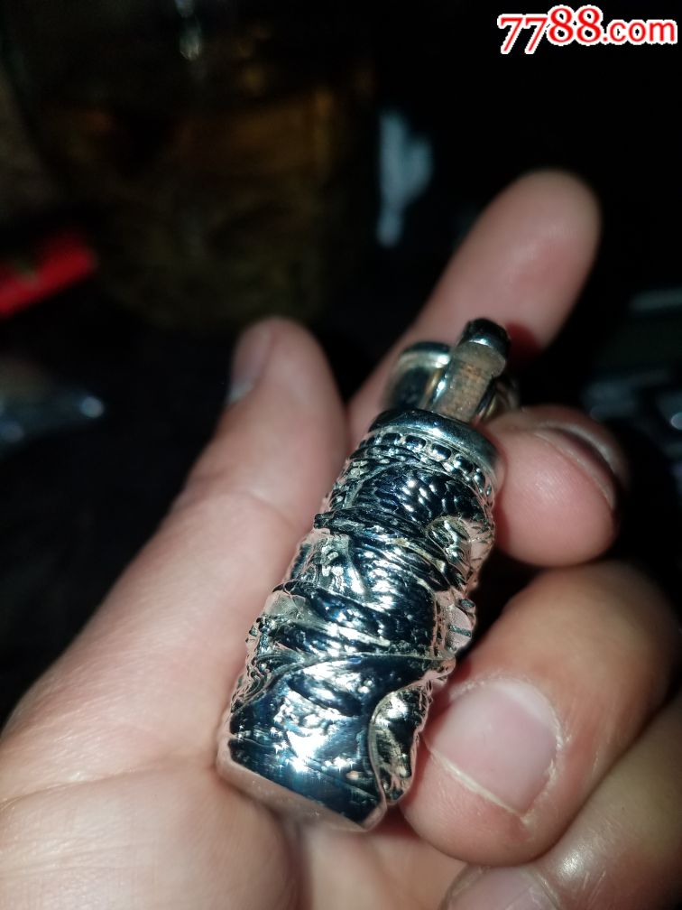 精品顶级厚重纯银佐罗打火机,一次就着,83克