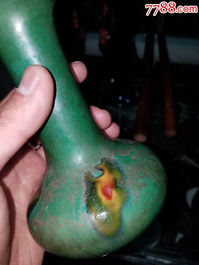 少见漂亮紫砂上釉窑变漂亮花瓶一对