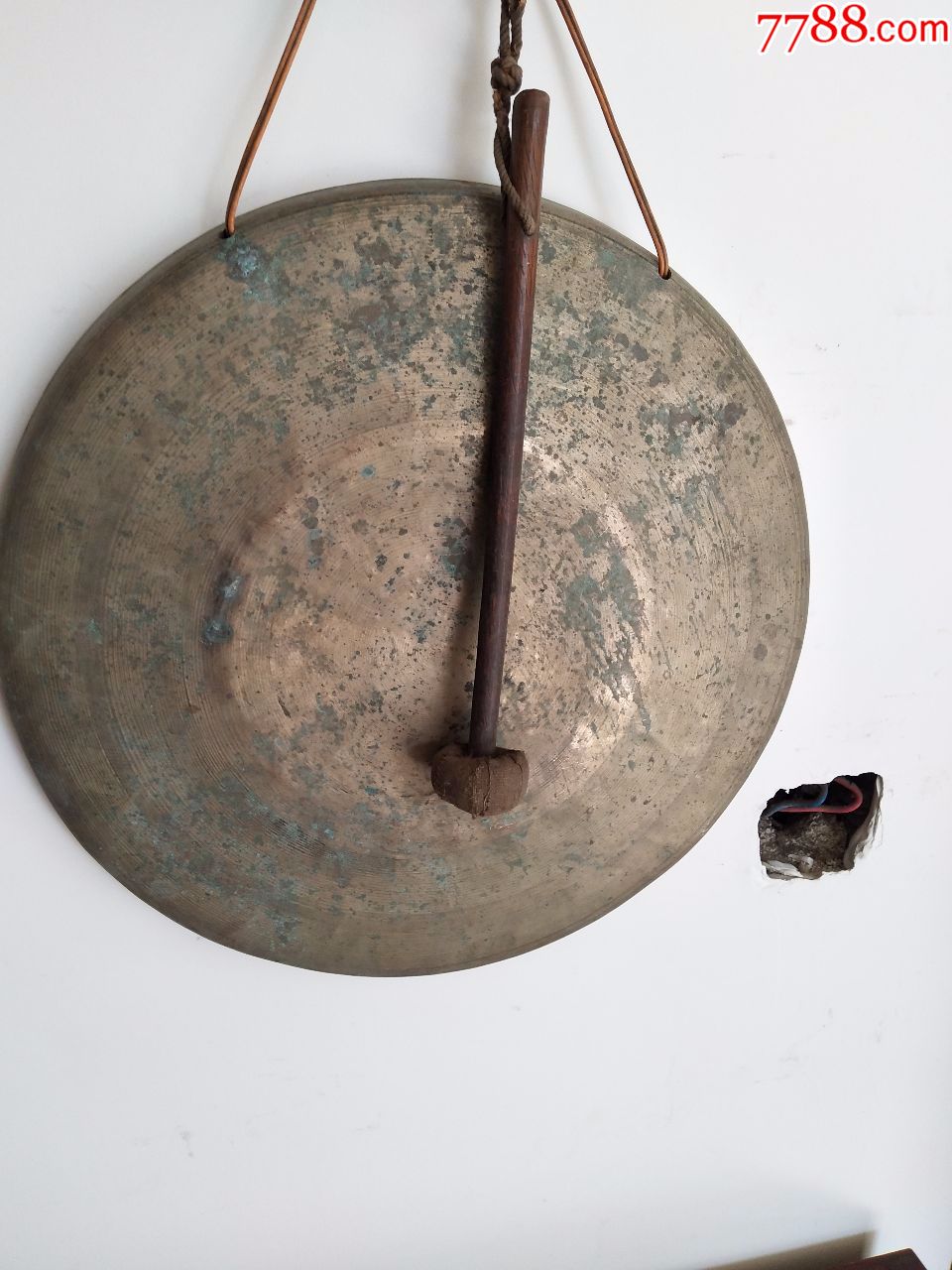 罗民族乐器710pda品相较好完整无缺声音沉闷响亮非常非常好的大铜锣直