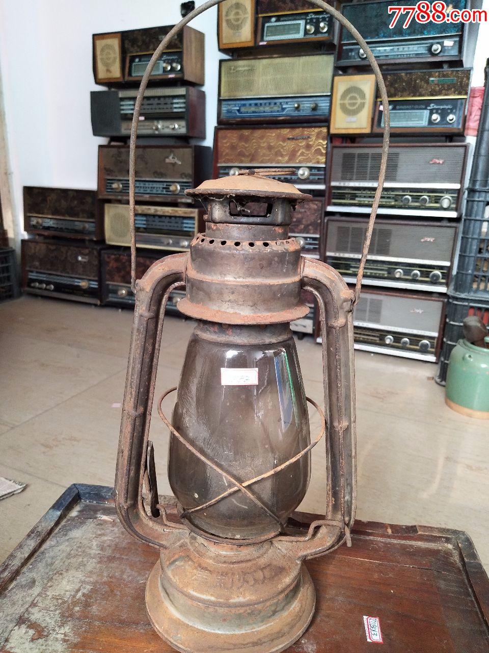 古董古玩民俗文革老旧物件老马灯老灯笼老风灯马车灯煤油灯玻璃罩灯lx