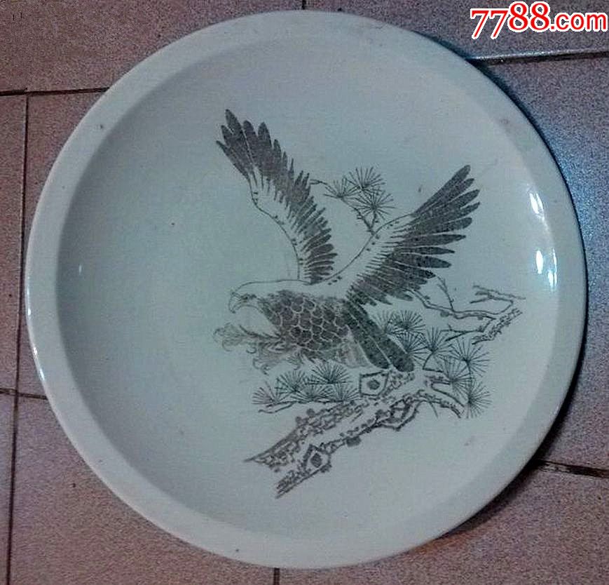 5厘米手刻鹰盘子