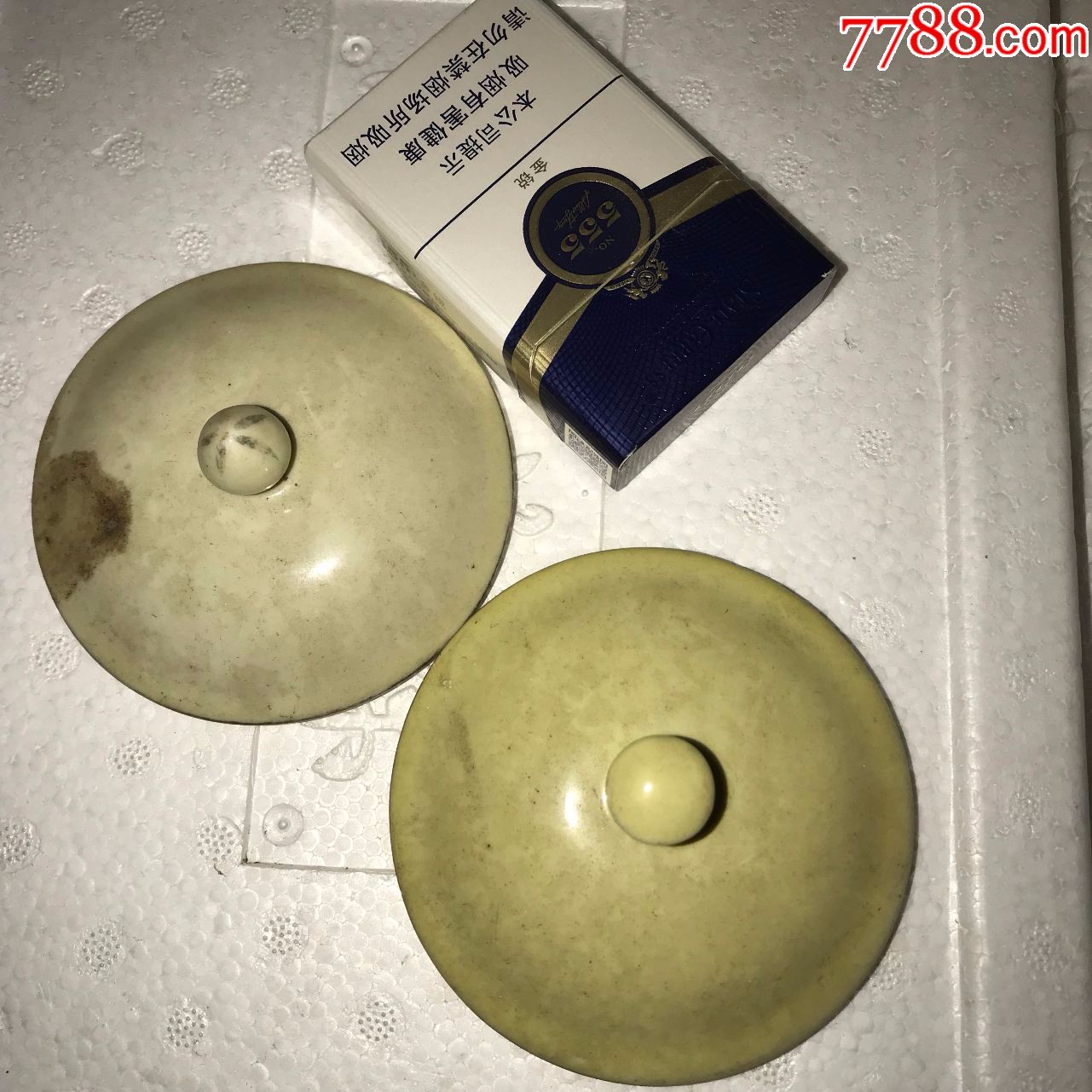 老茶杯盖茶壶盖2个