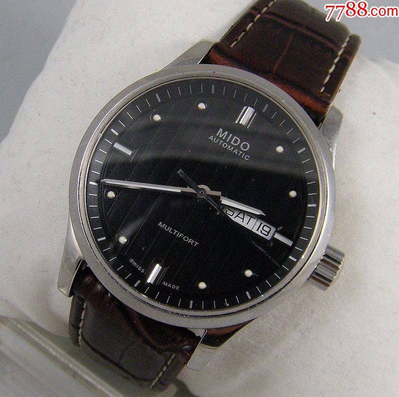 瑞士mido美度舵手黑盘全自动手表-eta-2836m005830a