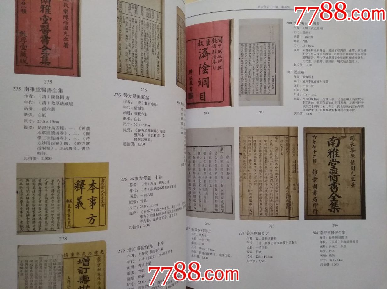 山东齐鲁国拍2012春季古籍善本首场拍卖会拍卖目录(西)