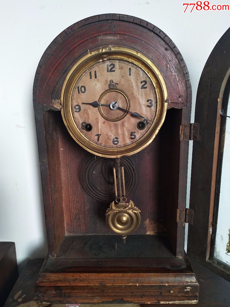 古董古玩民俗民国老旧物件二手外国座钟马球座钟老座钟712zyd