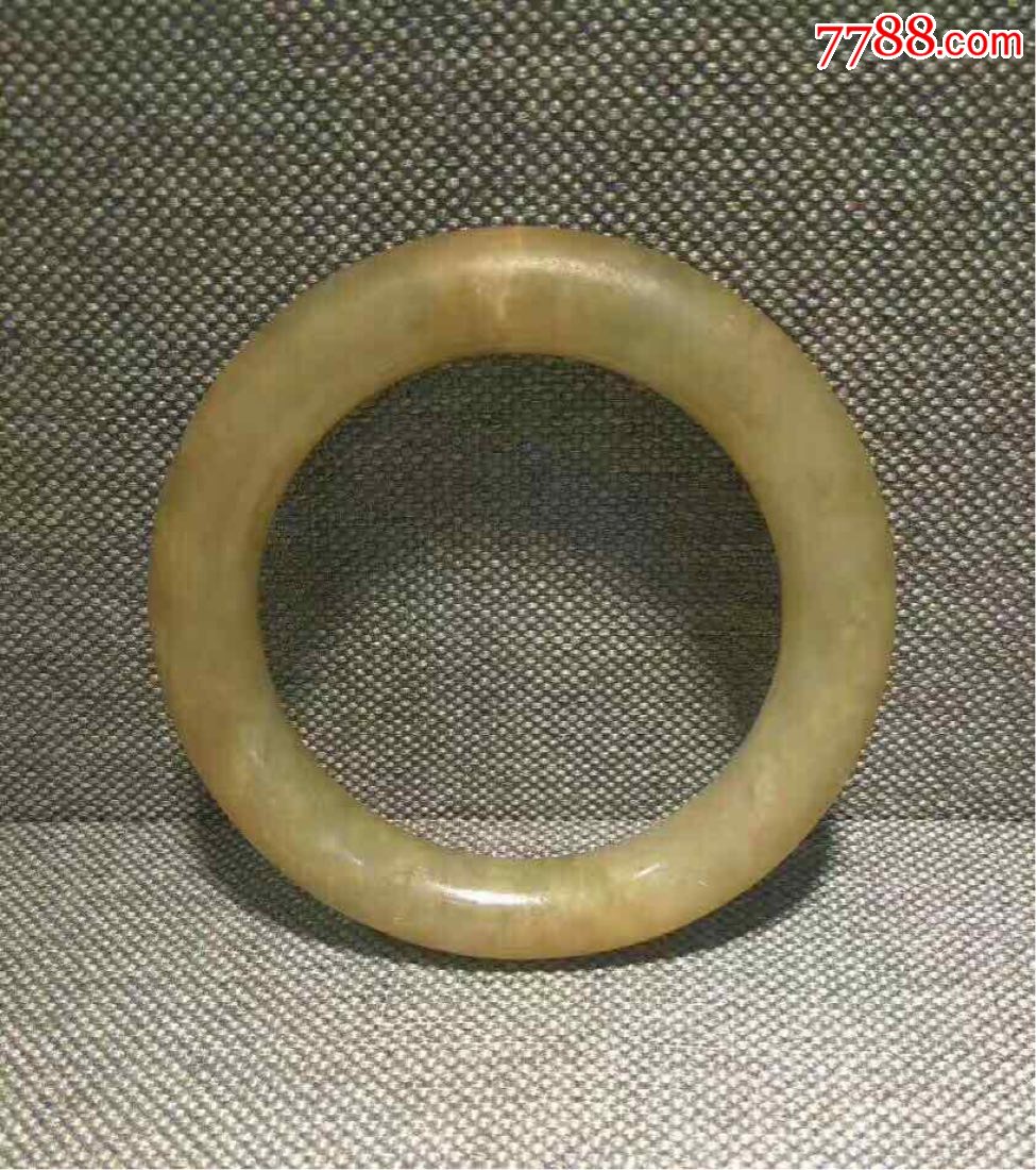 清代老玉镯子,包浆一流,惜一线,最大直径8厘米_价格2000元【禅心文物