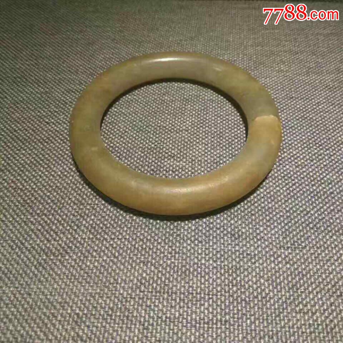 清代老玉镯子,包浆一流,惜一线,最大直径8厘米-其他玉石/玉器【7788