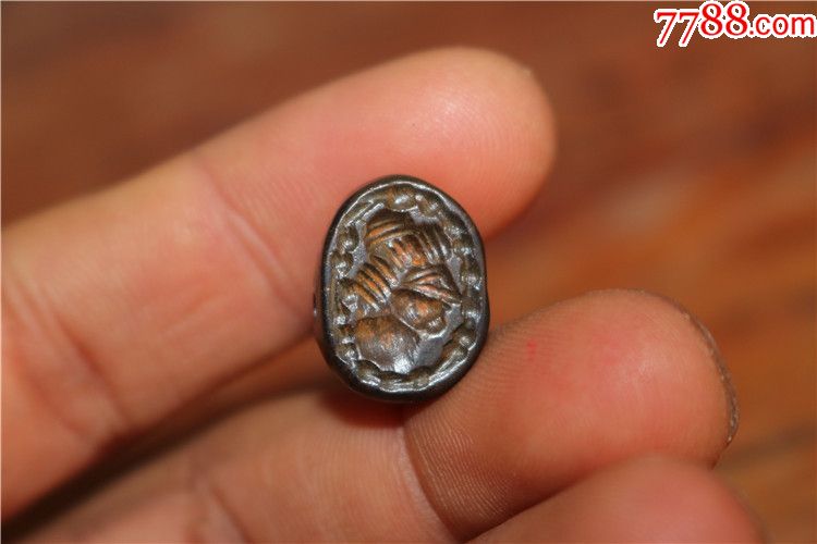 l3小年份西亚萨珊题材图腾小印章珠
