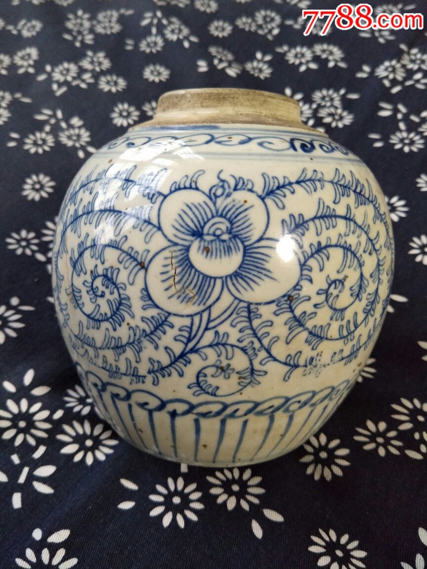 民国时期青花茶叶罐160/150【大唐古泉】_第1张_7788陶瓷