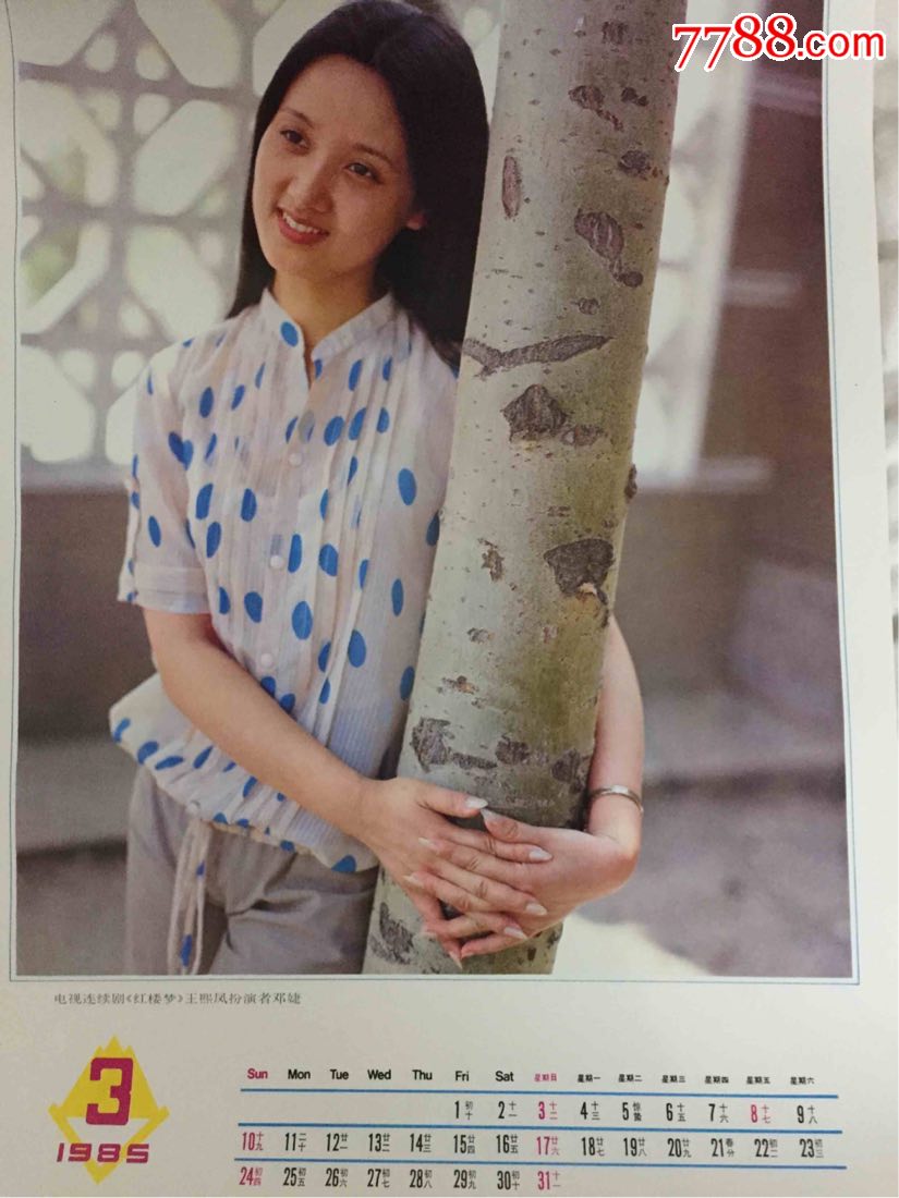 红楼群芳谱1985红楼梦老挂历(封面陈晓旭)