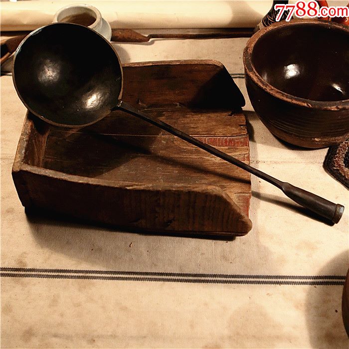 铜器勺子铜马勺铜制汤勺饭勺菜勺影视道具