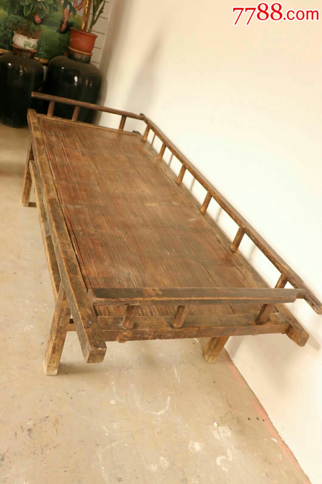 凉床榆木尺寸19876高62cm清代完整开门品相一流