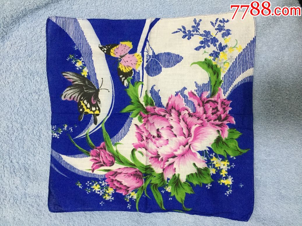 80年代老手绢,花卉手帕