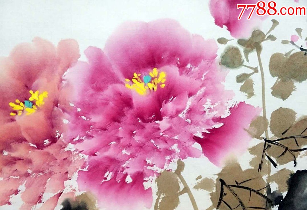 赵欣水墨花鸟精品画心尺寸:68x68cm_花鸟国画原作_第2张_7788字画网