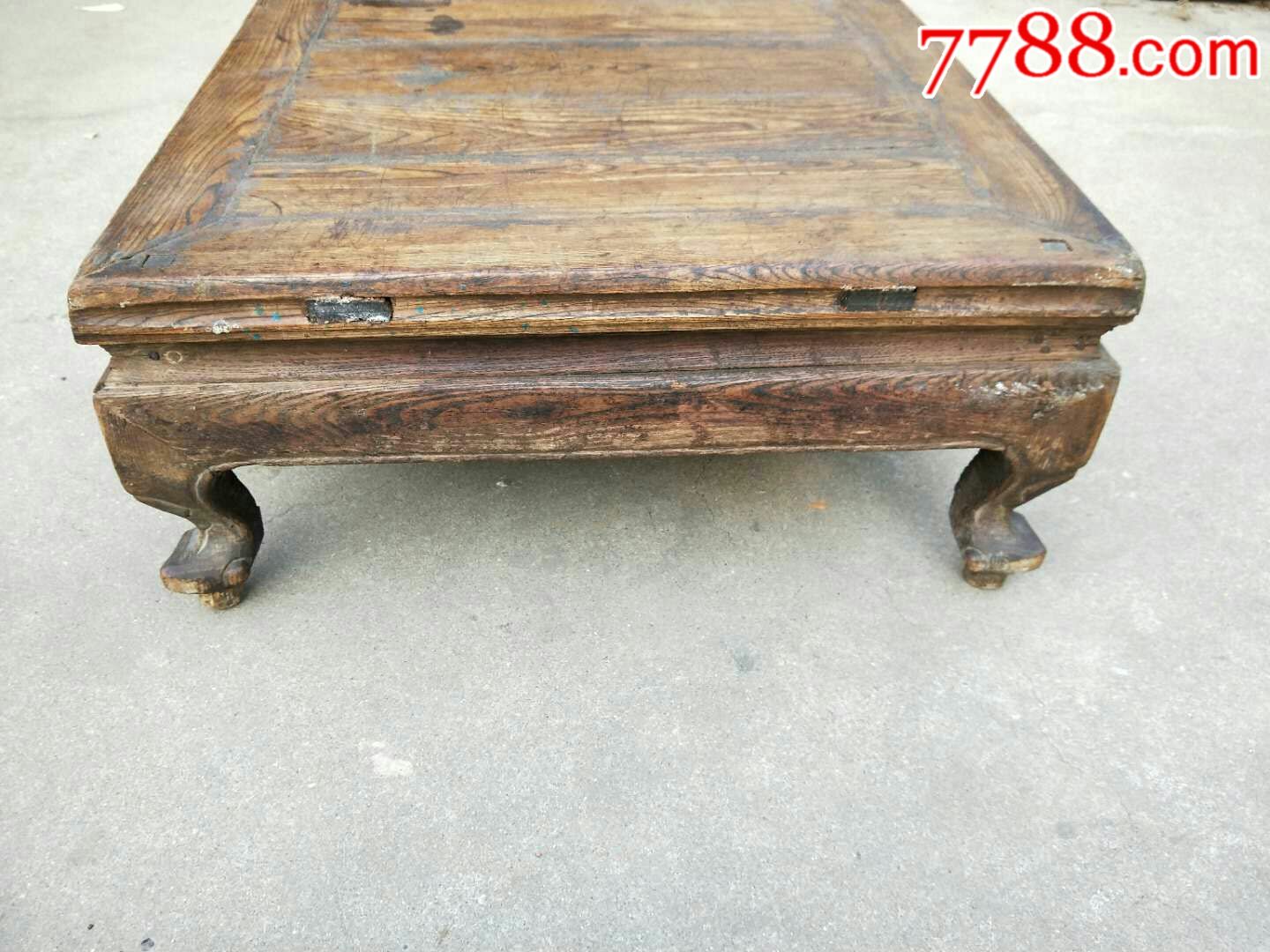 清代榆木炕桌方桌