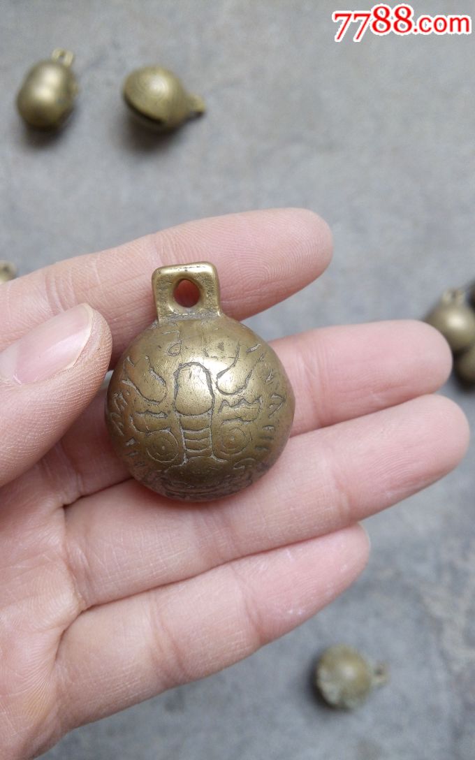 民国铜铃铛龙头铃铛龙双面工铜铃铛龙字老铜铃铛避邪铜铃铛挂件包老真