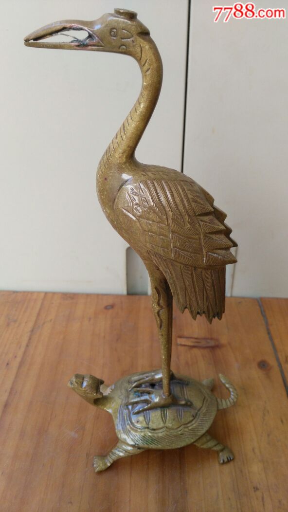 云南斑铜——龟鹤遐龄(摆件)