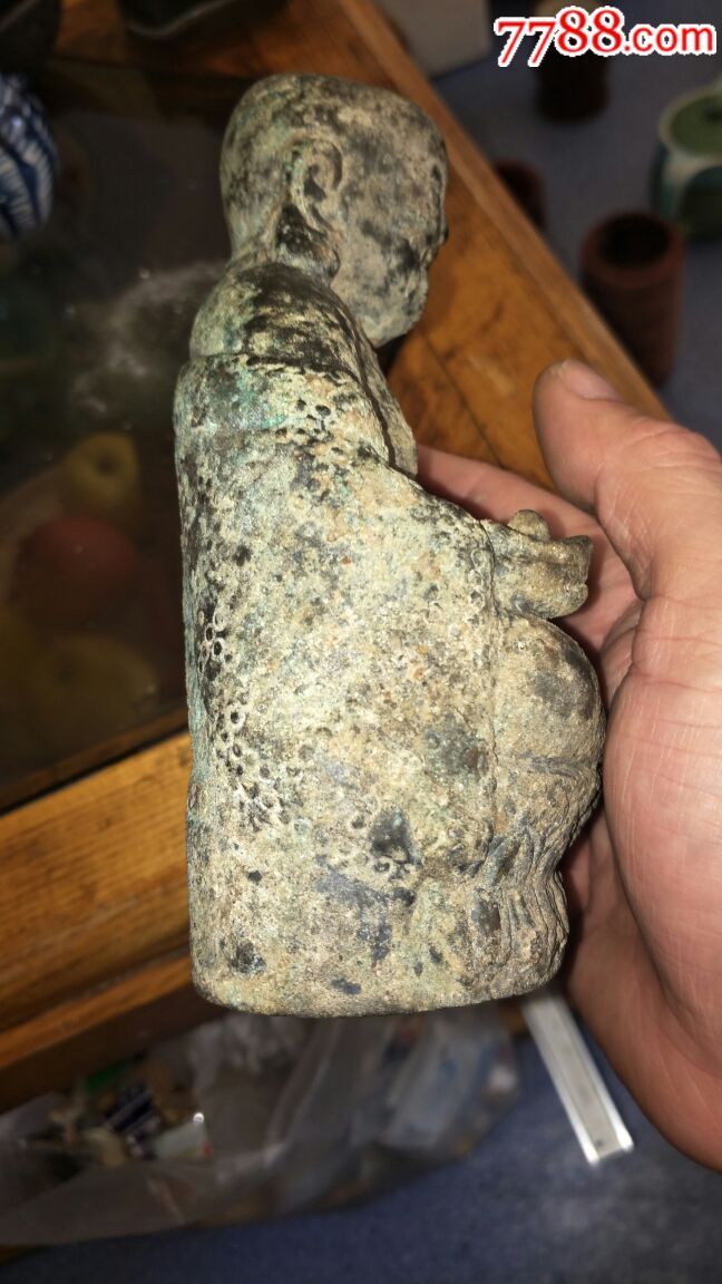 元代白铜弥勒佛坐像