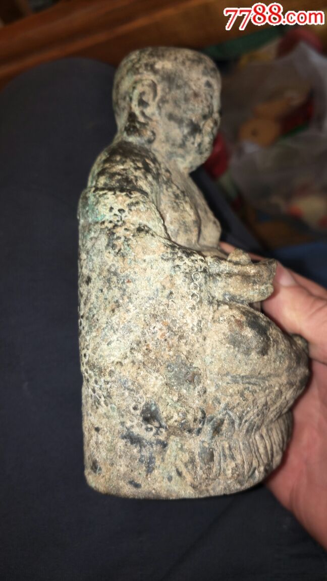 元代白铜弥勒佛坐像