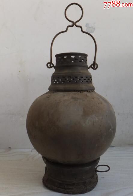 少见提挂式灯笼型镂空老铜灯_价格3800元_第1张_7788商城__七七八八