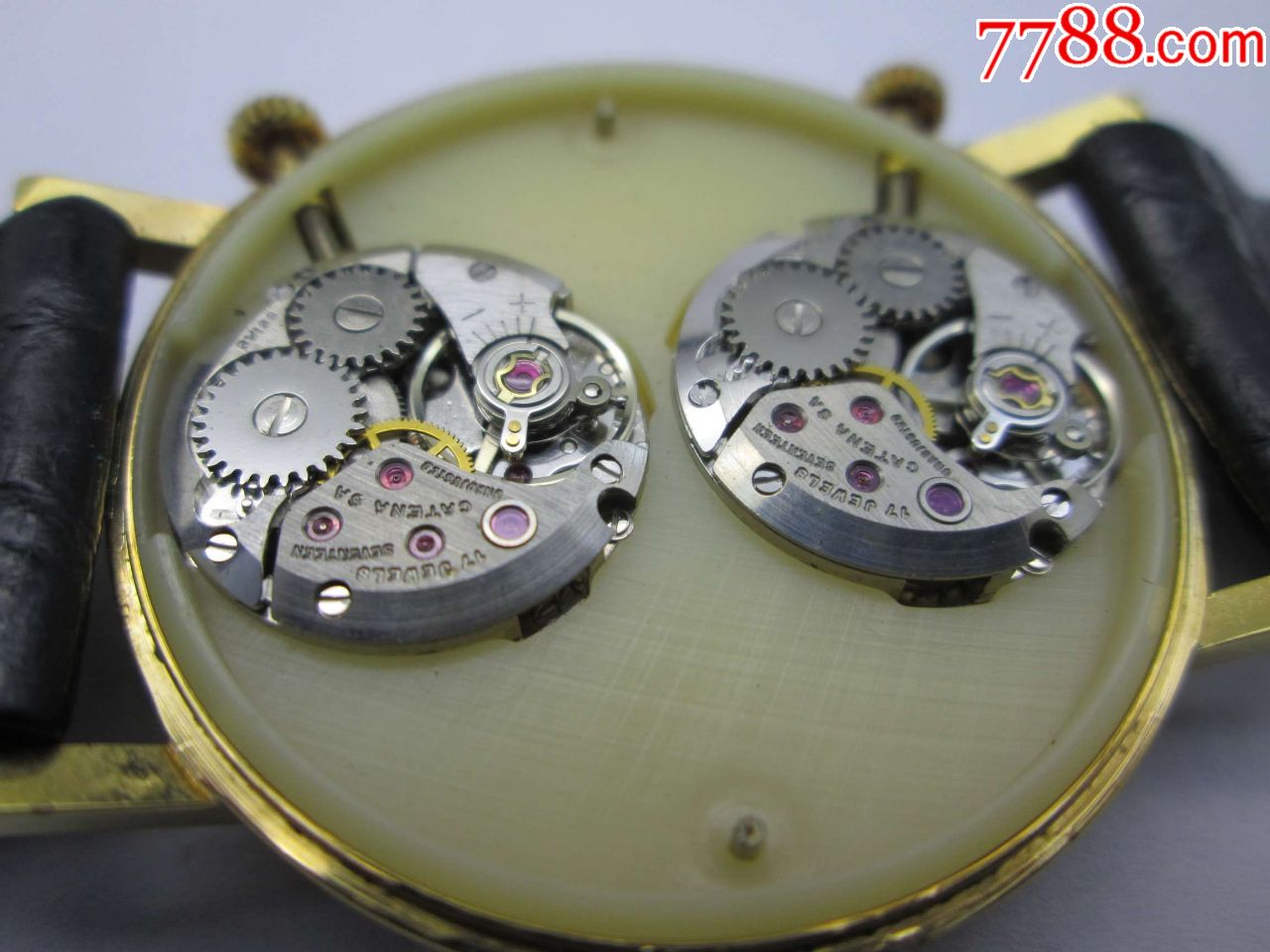 精品收藏瑞士卡丹纳双时区世界地图浮雕版手卷男士腕表(已售)