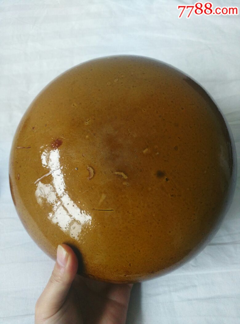 晚清民国红釉瓷暖手炉