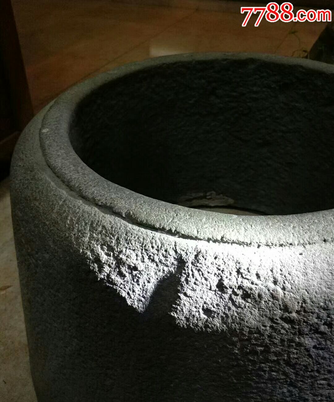 清代青石井圈,造型素雅,起线完美,口径48厘米高36厘米