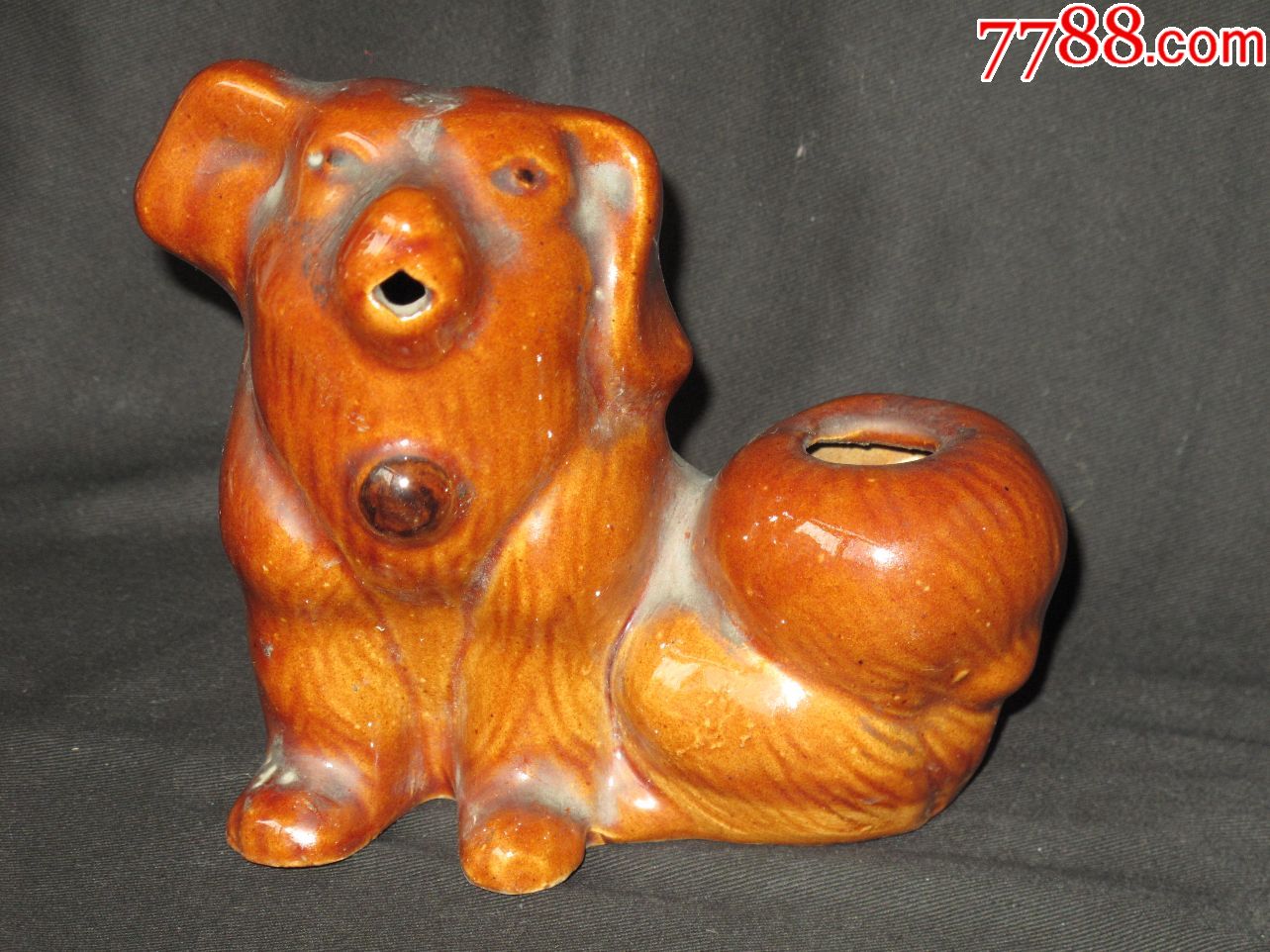 黄釉动物造型----砚滴---摆件，约14CM*152CM，-黄釉瓷-7788旧书网