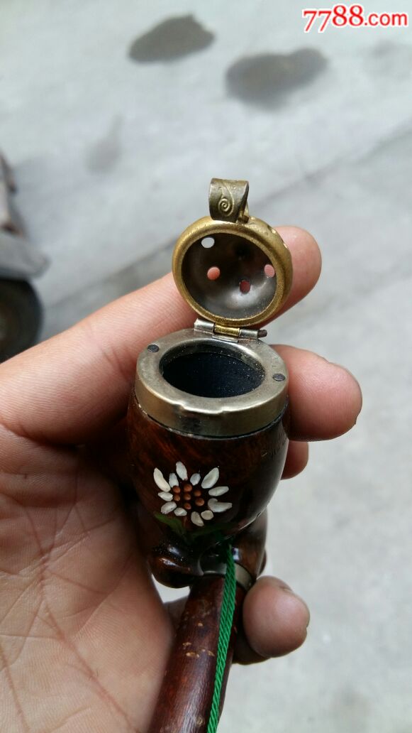 少见双用两个斗头石楠木烟斗