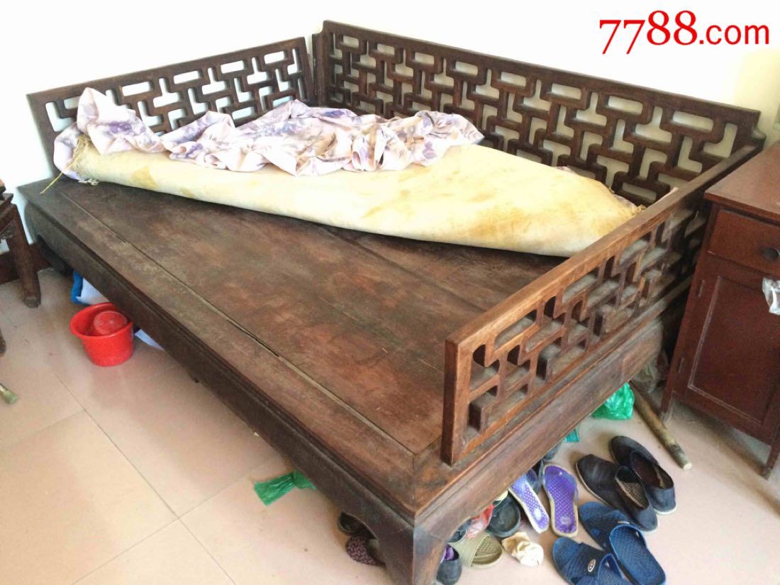 红木床三面围栏榻