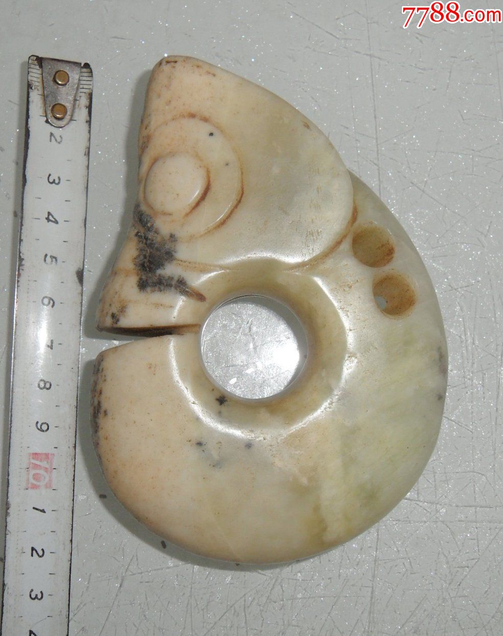 双孔双色玉猪龙高古玉器红山文化玉器红山玉器