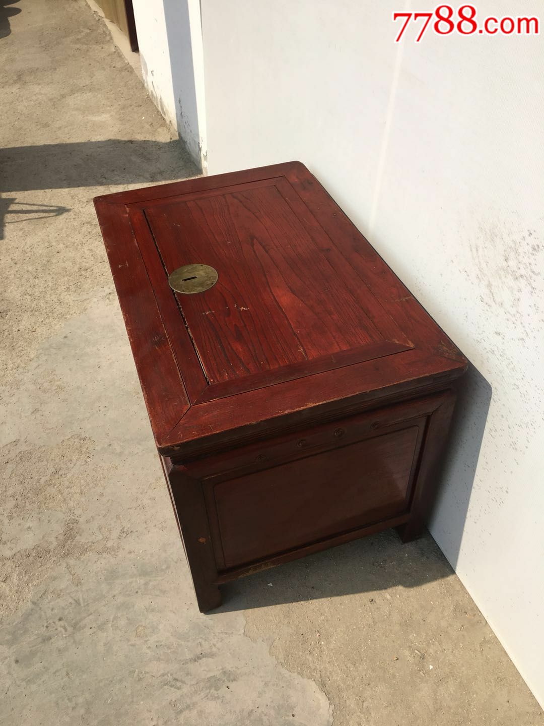 老钱柜榉木清末一流品相完美无缺漂亮的