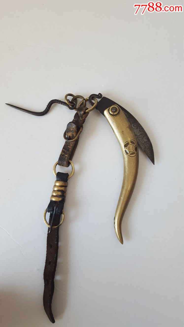民国时期老铜鱼刀子